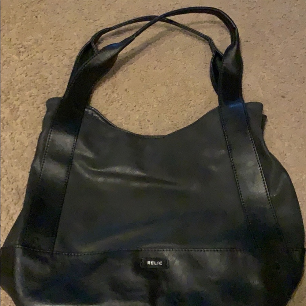 Relic two-tone black handbag